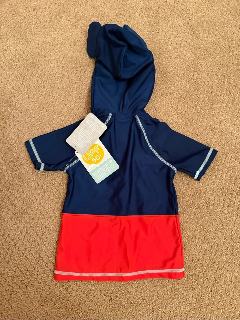 NWT. Disney baby Mickey Mouse hooded rashguard. Size 18-24 months